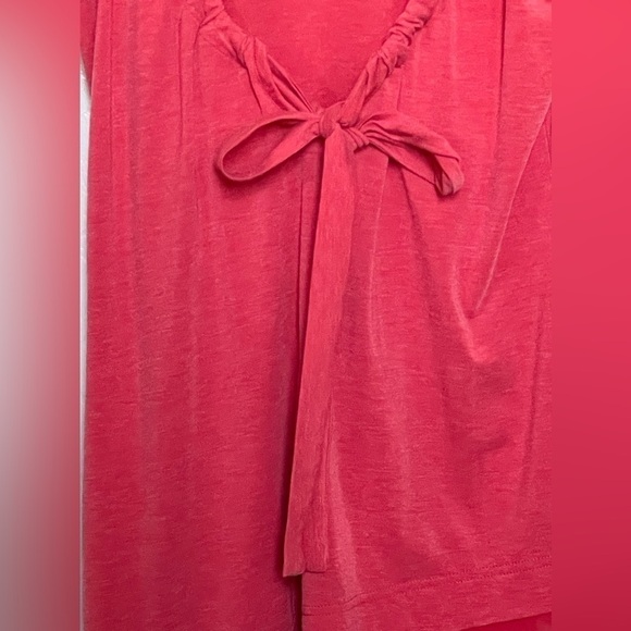 NANETTE Lapore Asymmetrical Scoop Neck Tank with Bow Poppy Red Women’s Medium. - Picture 13 of 16